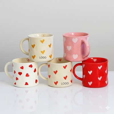 Valentine's Day Ceramic Couple Mug Set Romantic Coffee Cup Home Drinkware
