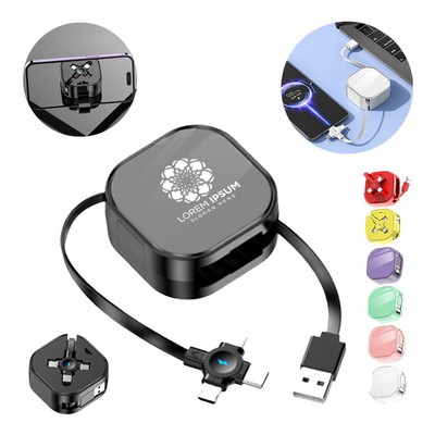 3-in-1 Retractable Multifunctional Fast Charging Cable with Stand