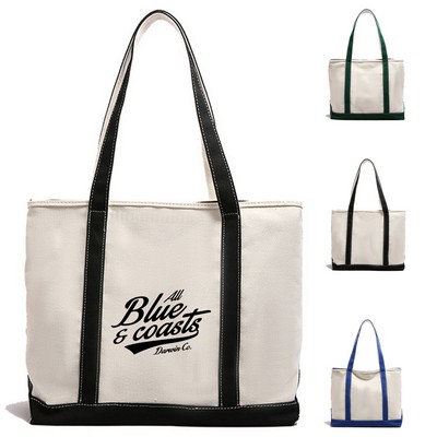 Two Tone Canvas Tote Bag