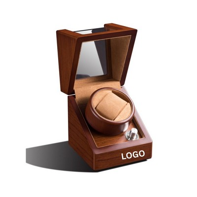 Executive Wooden Single Watch Winder Box with Quiet Motor