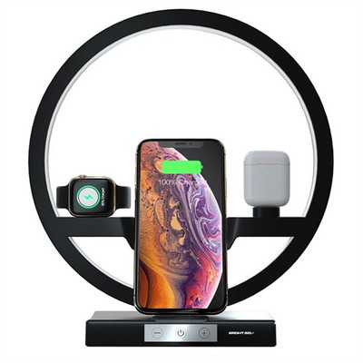 4-in-1 Wireless Charging LED Desk Lamp