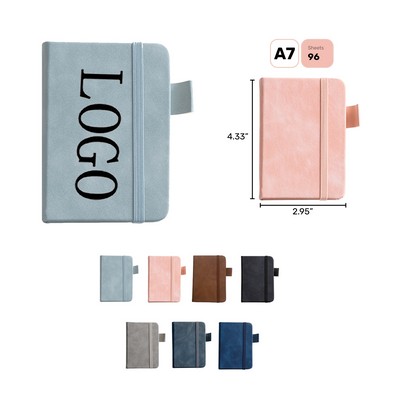 A7 Leather Pocket Notebook with Pen Holder