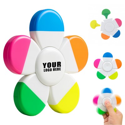 5 Color Fidget Spinner Highlighter Pen