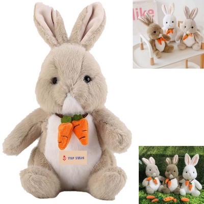 10" Rabbit W/ Carrot Beaded Necklace Doll