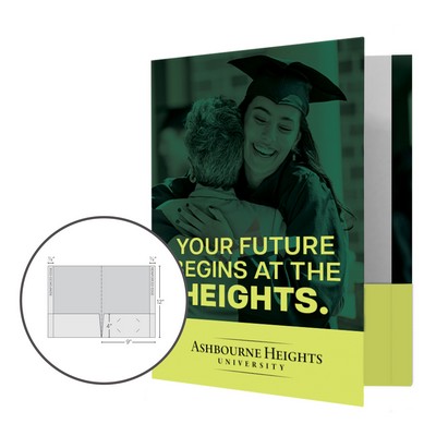 Standard 2 Pocket Folder with 2 Reinforced Edges and Square Pockets