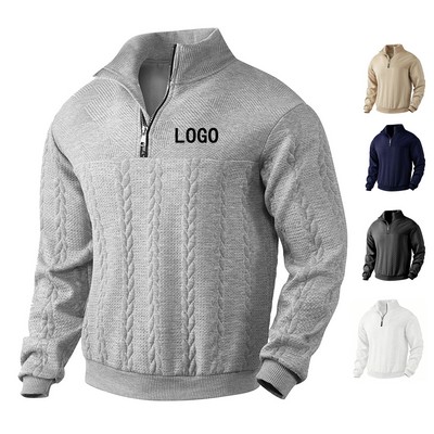 Spring Mens Zipper Pullover Sweatshirts