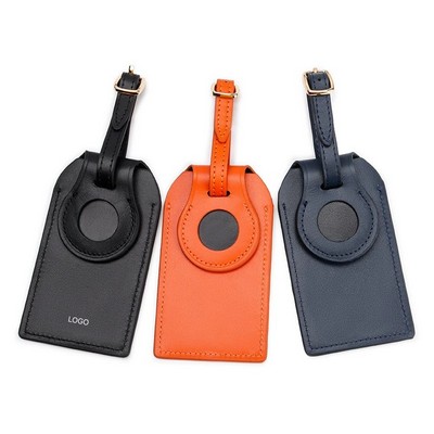 Genuine Leather AirTag Luggage Tag 2in1 GPS Tracking Case & Travel ID Label Suitcases and Bags