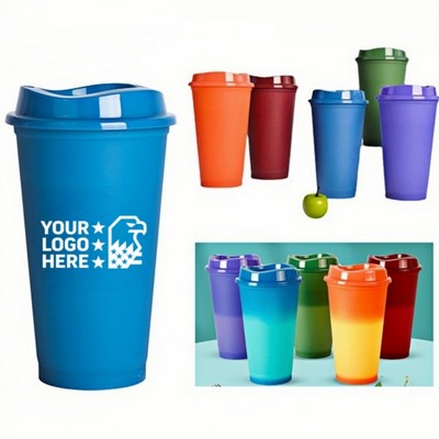 16 oz Hot Color Changing Cups With Lids