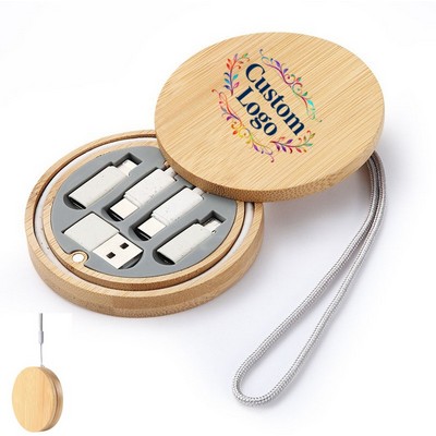 6-in-1 Bamboo Cable Organizer