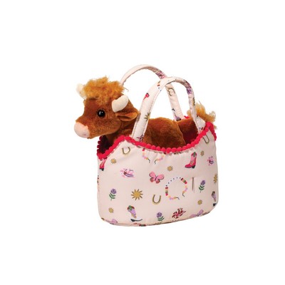 Bestie Westie Sassy Pet Sak w/Highland Cow Stuffed Animal