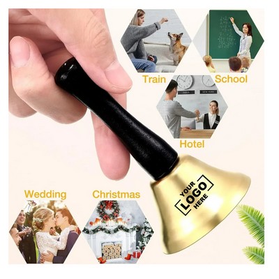 Santa Claus Handle Gold Silver Christmas Decorations Class Ordering Summoning Bell