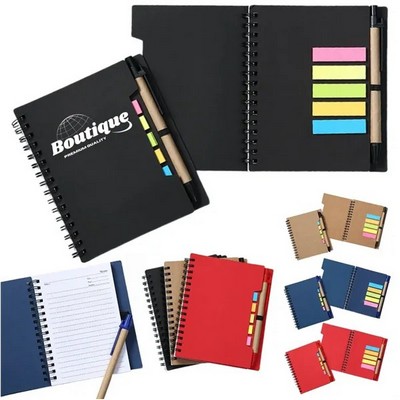 Notebook With Sticky Notes And Pen Combo Set