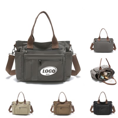 Canvas Tote Bag Work Shoulder Crossbody Bag