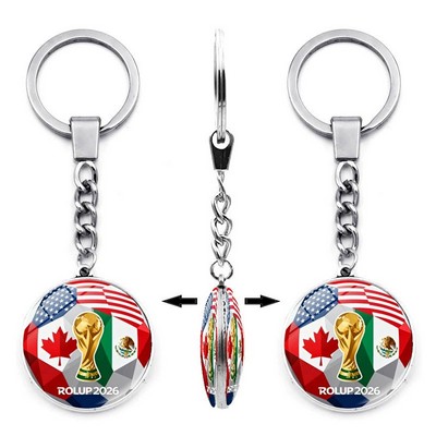 2026 US-Canada-Mexico World Cup Double-Sided Keychain
