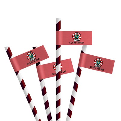 1.5" x 2.5" Straw Flags Style A
