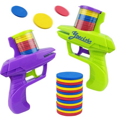 Kids Disc Launcher Toy Gun With 15 Foam Refills