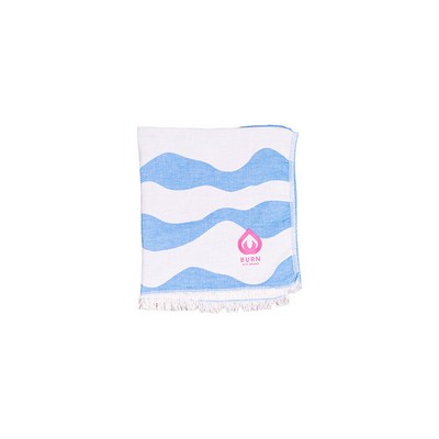 Wavy Stripes Double Faced Peshtemal Towel