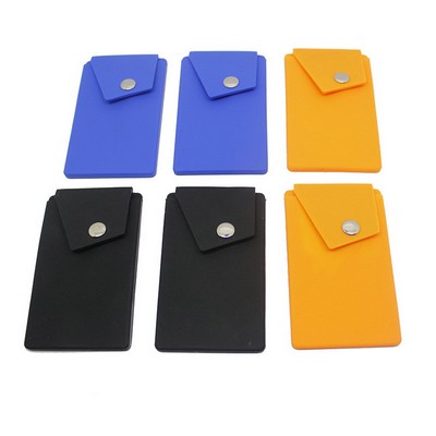 Silicone Phone Pocket Stand With Button