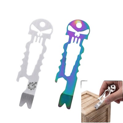 Stainless Steel Skull Multi-Tool Keychain