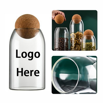 Cork Lid Sealed Glasses Storage Set