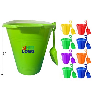 9" Sand Bucket with Shovel