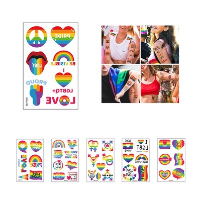 Rainbow Pride Tattoo Stickers