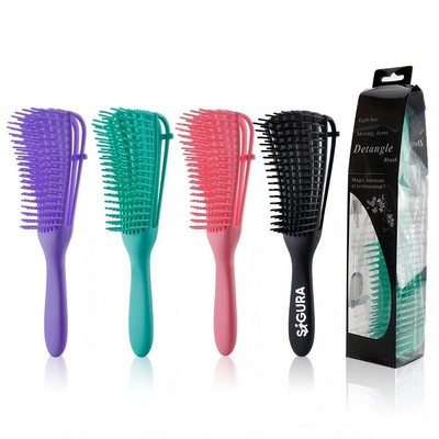8-Claw Flexible Moving Arms Detangling Hairbrush
