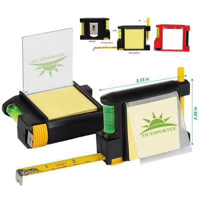 ABS 6' Steel Tape Measure Level Pen Sticky Notes