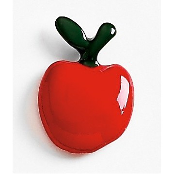 Painted Large Apple Cast Lapel Pin