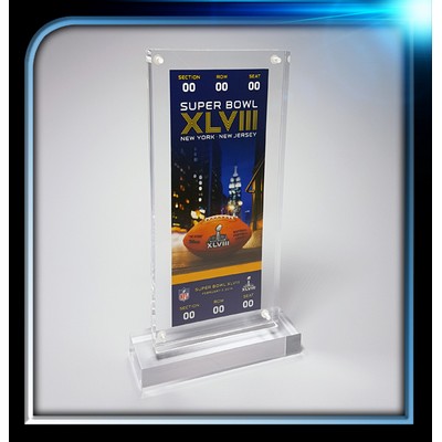 Entrapment Plaque w/Clear Background on Base (3 3/4"x 8 1/4" x 1/2")