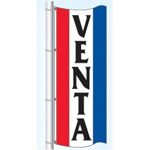 Single Faced Stock Message Interceptor® Drape Flag (Venta)