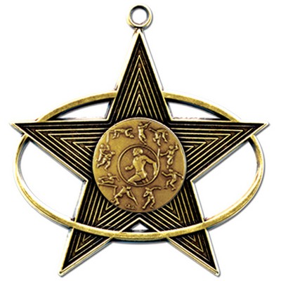 Stock All-Star 3" Medal-Track Male