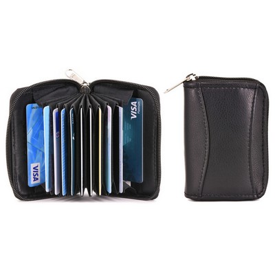 Ashlin® Designer Akelina Midnight Black Accordion Card Wallet