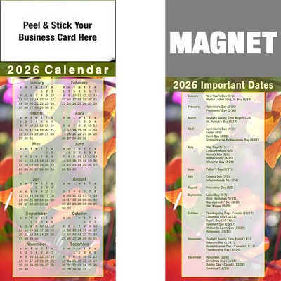 Peel & Stick Full Color Calendar Magnet (3 1/2"x8 1/2")