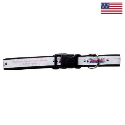 3/4" Woven Pet Collar w/ Nickel-Plated Hardware - "Elite" Weave