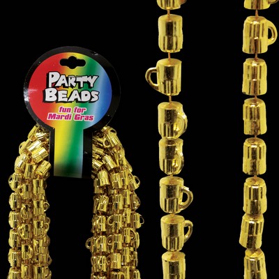 Beer Mug Gold Beads