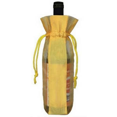 Mesh Drawstring Wine Pouch