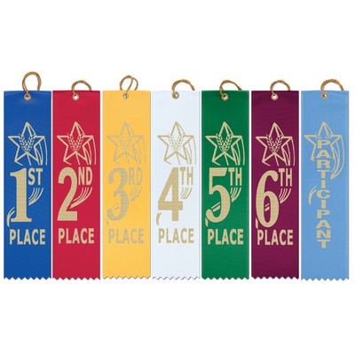 Stock Star Square Top Award Ribbon (2"x8")
