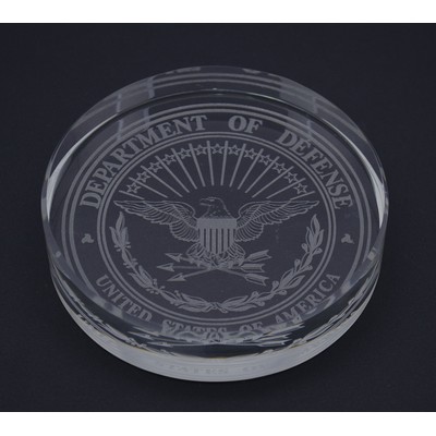 Crystal Round Paperweight