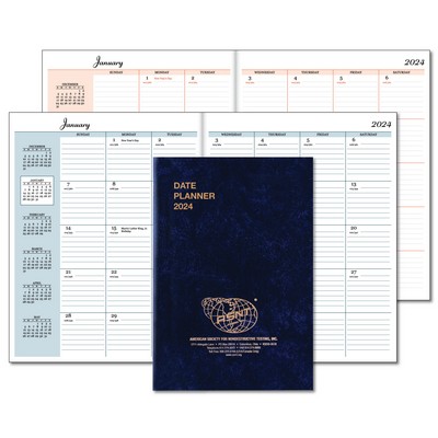 8½"x11" Premium Leatherette Monthly Desk Planner