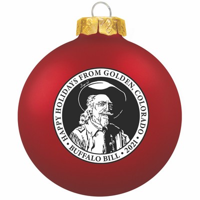 Matte Red Glass Ball Ornament 80 Mm