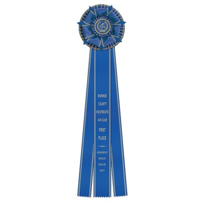 Berkshire 3 Streamer Rosette Award Ribbon (24")