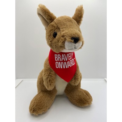 7" Kangaroo with bandana and one color imprint