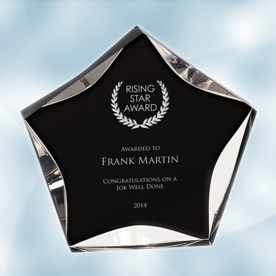 Black/Clear Luminary Star Acrylic Award (Small)