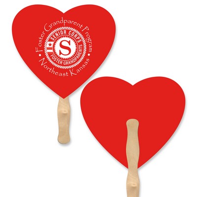 Heart Shape Single Hand Fan