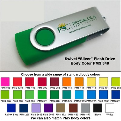 Swivel Flash Drive - 64 GB Memory - Body PMS 348