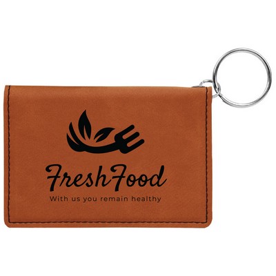 Rawhide Leatherette Keychain ID Holder