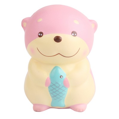 Slow Rising Scented Squishy Otter w/Fish