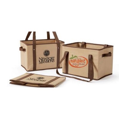 Non-Woven Collapsible Basket Tote (Color Sensations)
