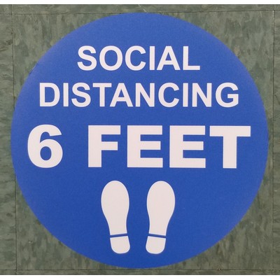 6' Apart Floor Decal